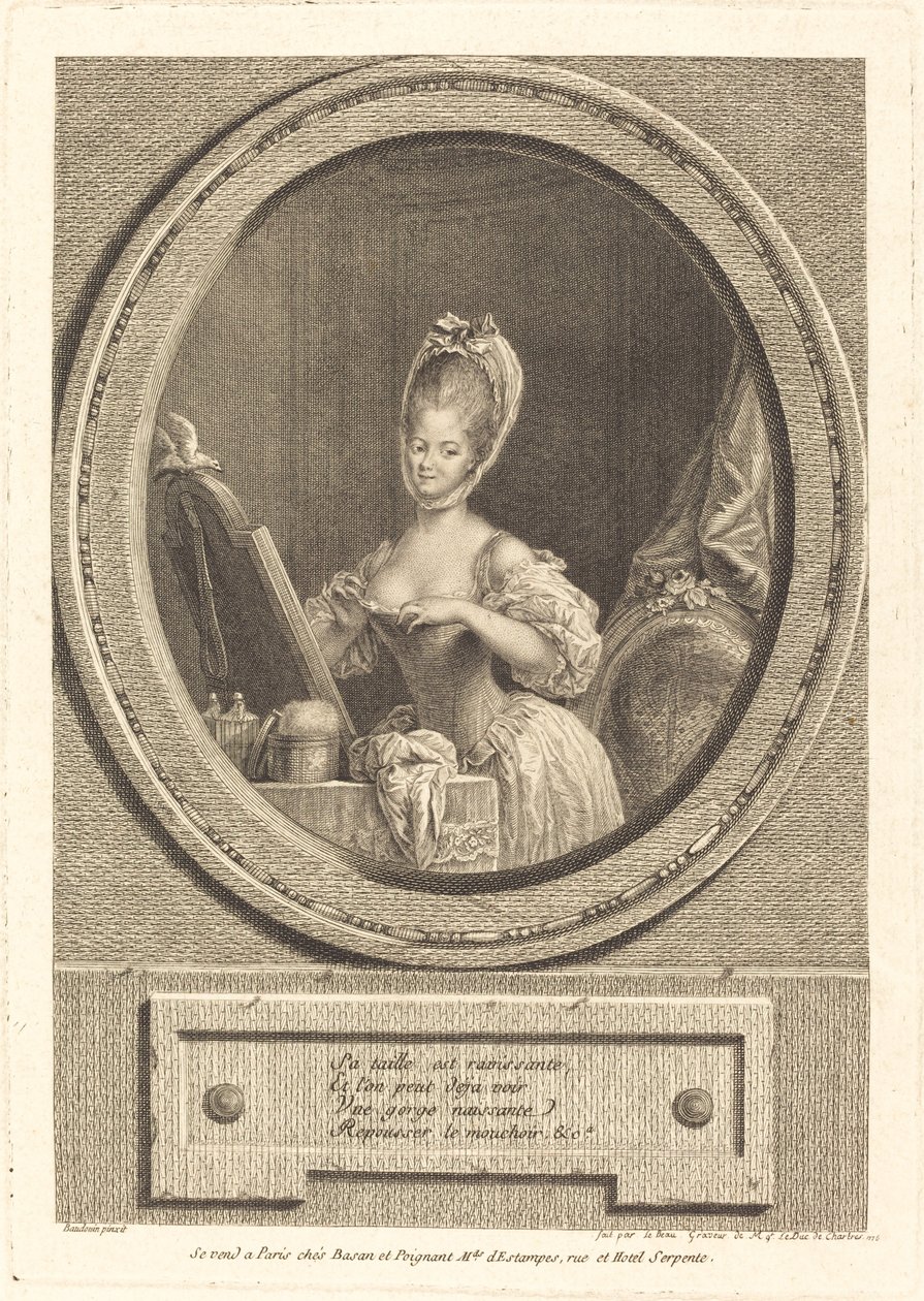 Seu tamanho é lindo de Pierre Adrien Le Beau after Pierre Antoine Baudouin