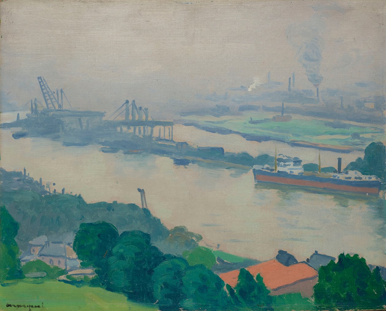 O Sena em Croisset perto de Rouen, 1927. de Albert Marquet