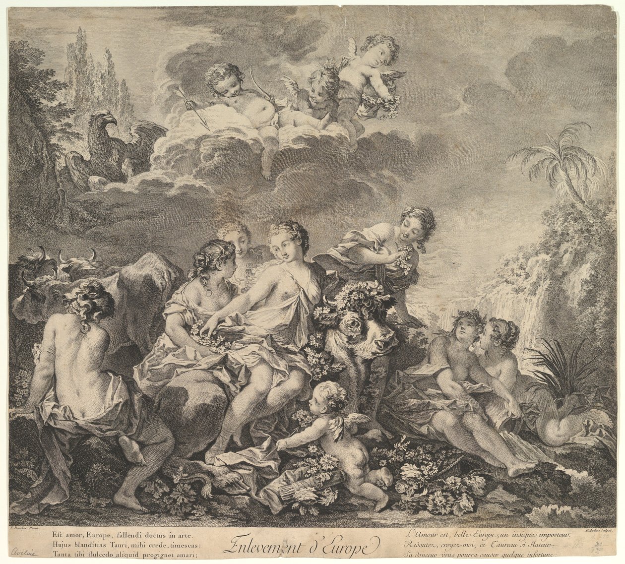 Aperfeiçoamento dEuropa Rapto da Europa, século XVIII. de Pierre Alexandre Aveline