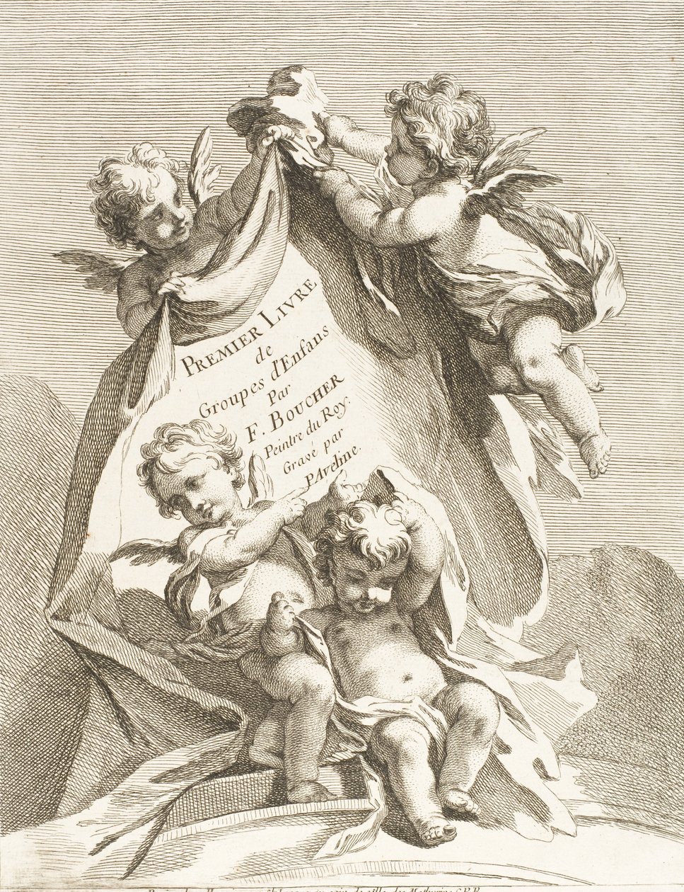 Frontispício, 1727-60. de Pierre Alexandre Aveline