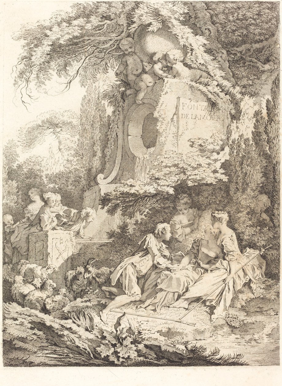 A Fonte do Amor, 1738. de Pierre Alexandre Aveline