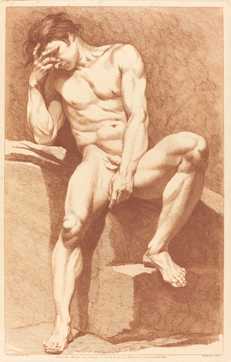 Academia de Pierre Alexandre Aveline after Edme Bouchardon