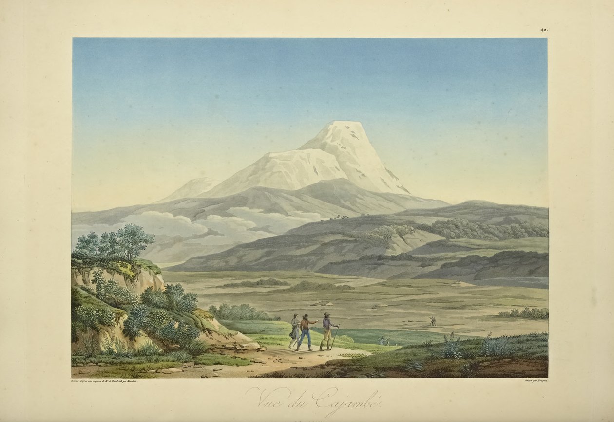 Vista do Cajambe, gravado por Bouquet, ilustração de 