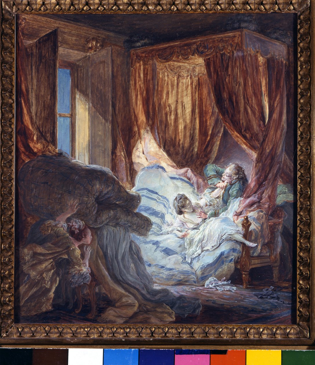 A noiva está a intrometer-se. Pintura de Pierre Antoine Baudouin (1723-1769). Paris, Museu de Artes Decorativas de Pierre Antoine Baudouin