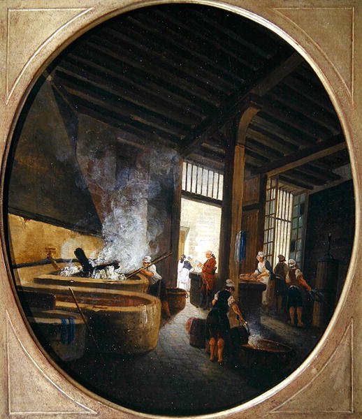 A Lavandaria (óleo sobre painel) de Pierre Antoine Demachy
