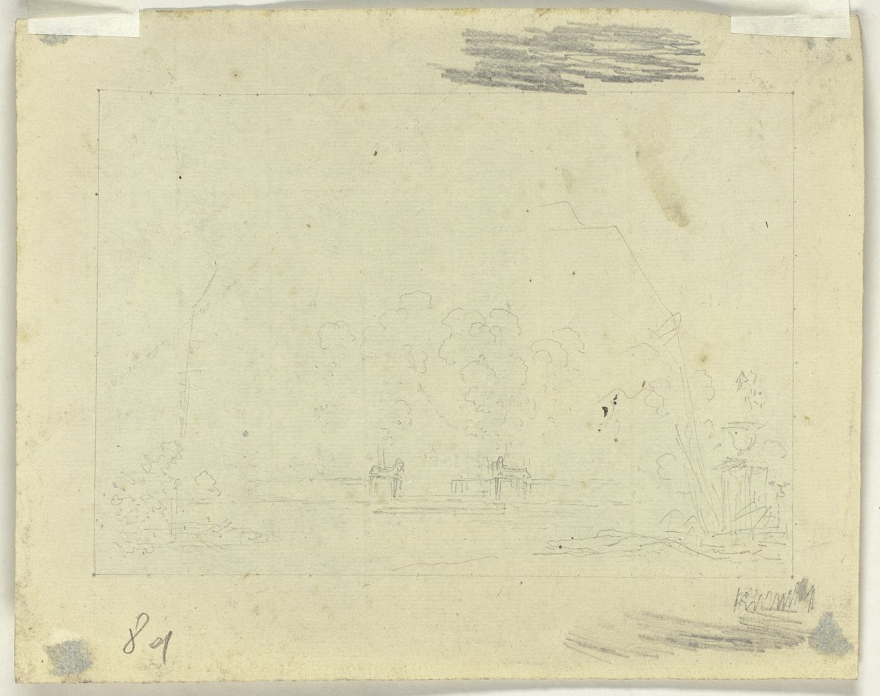 Folha de esboços de Pierre Antoine Mongin