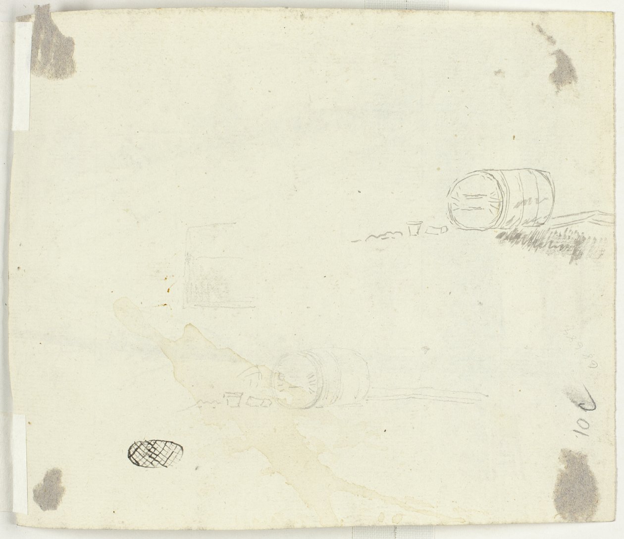 Esboços de um barril e outros objectos de Pierre Antoine Mongin