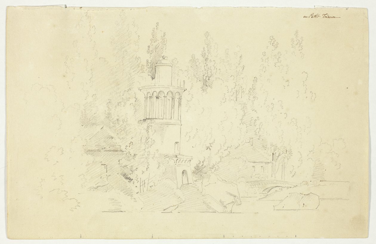Vista do parque de Versalhes: Petit Frianon de Pierre Antoine Mongin
