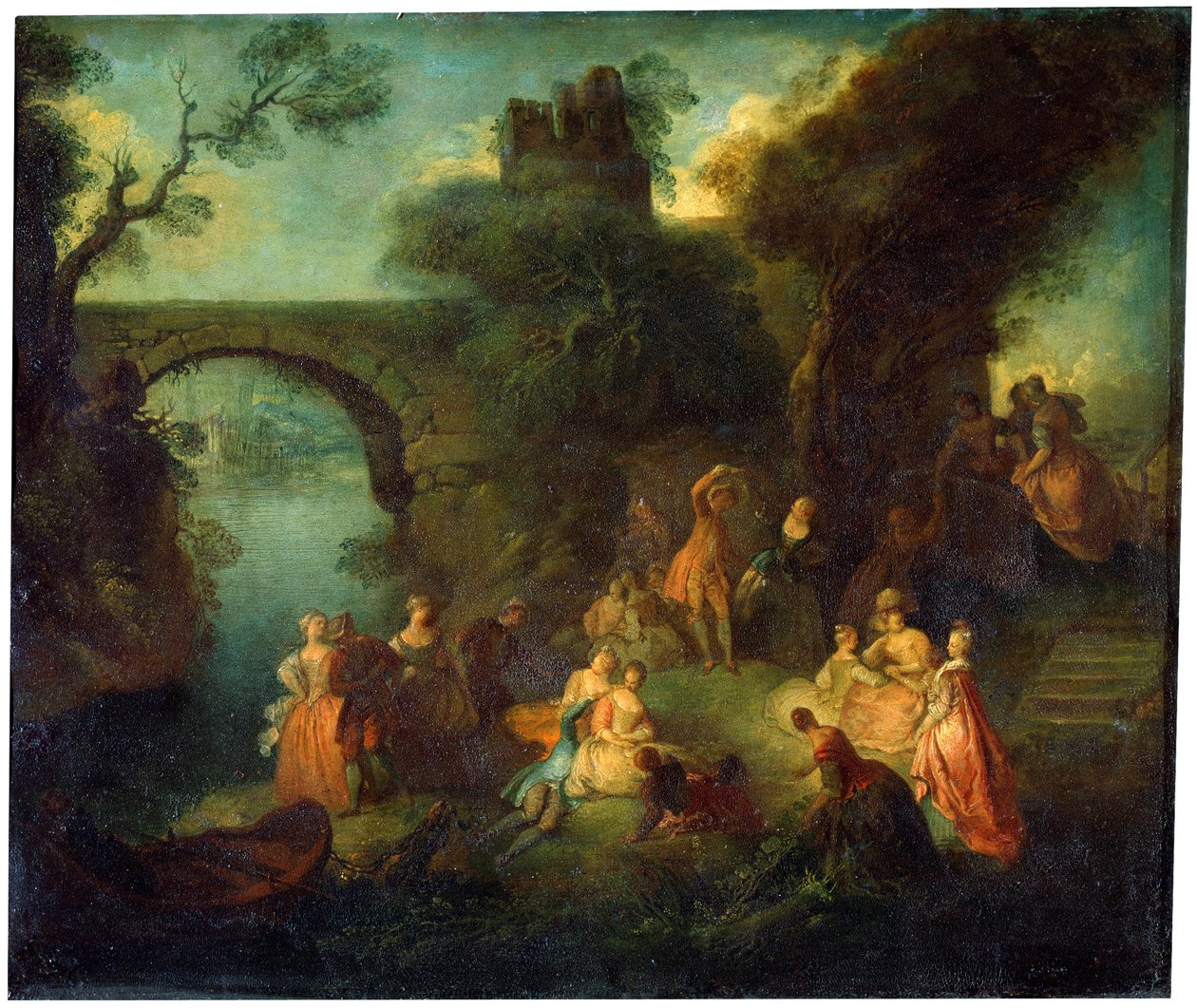 Dança no rio, c1720-1730. de Pierre Antoine Quillard