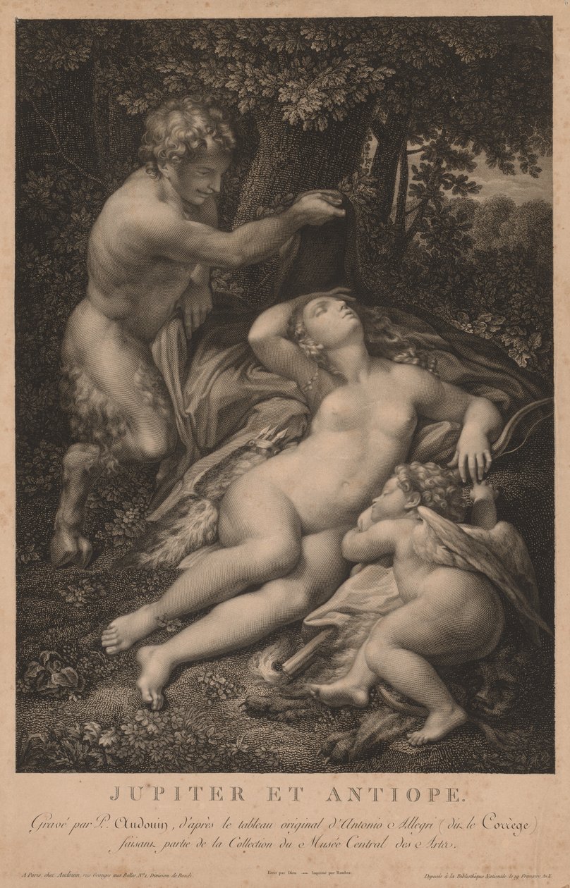 Júpiter e Antíope. de Pierre Audouin