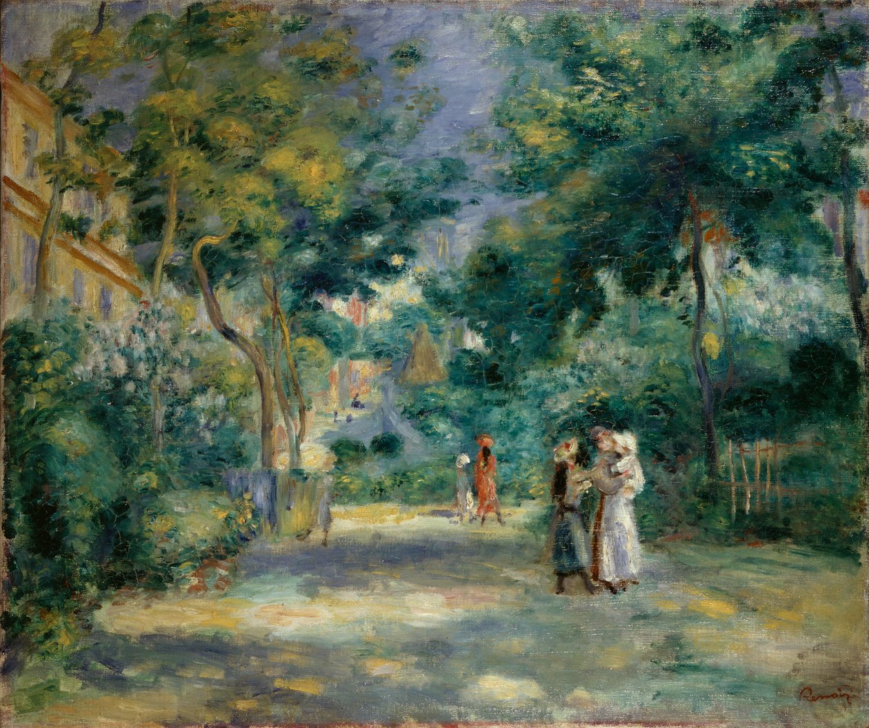 Um jardim em Montmartre, 1890-1899 de Pierre Auguste Renoir
