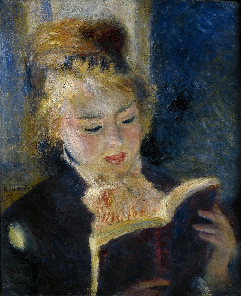 Uma menina lendo a luz de leitura de Pierre Auguste Renoir