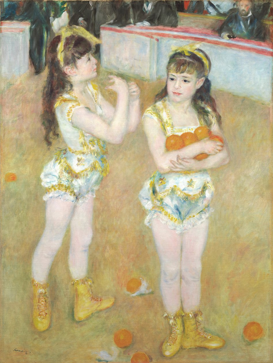 Acrobatas no Cirque Fernando Francisca e Angelina Wartenberg, 1879. de Pierre Auguste Renoir