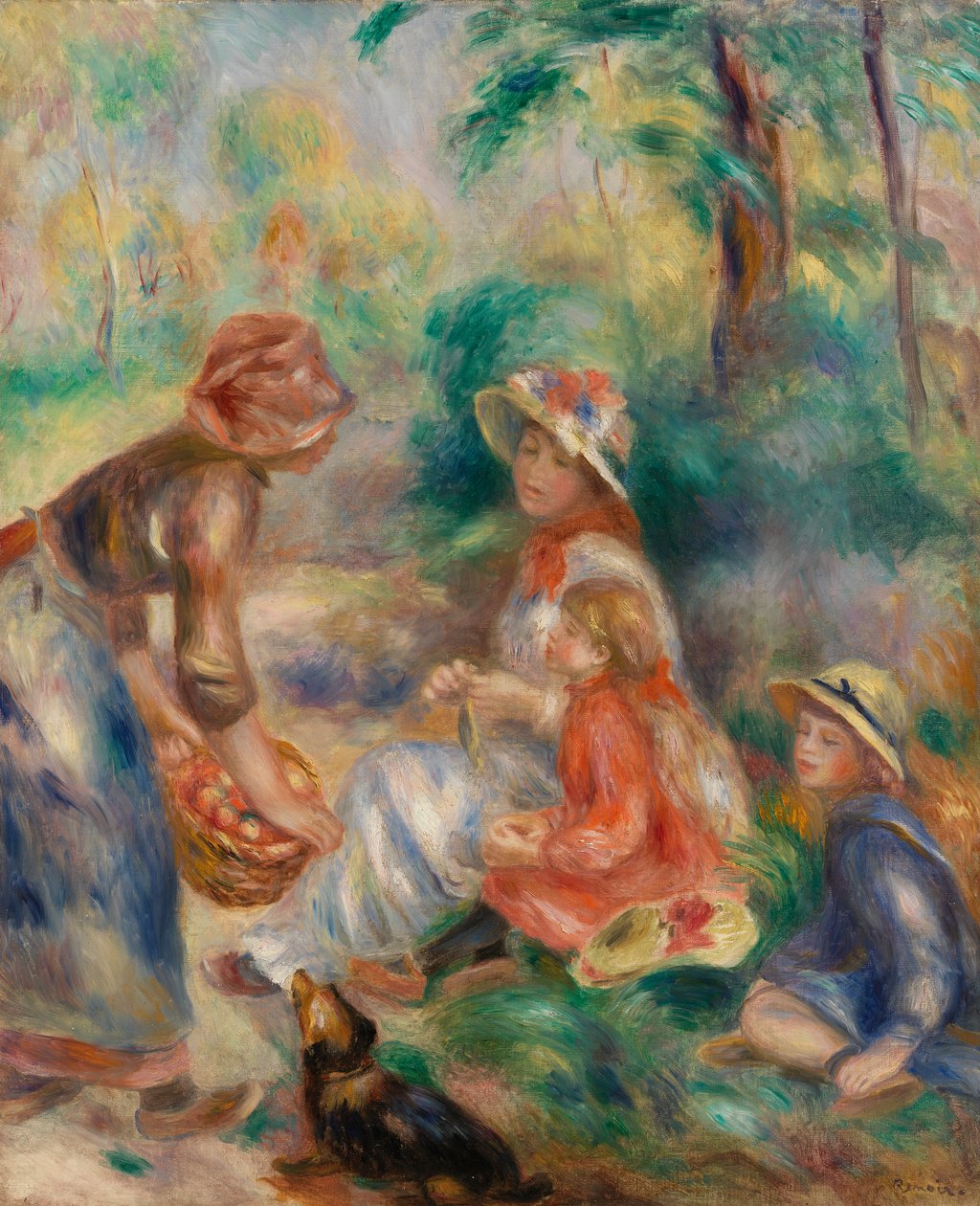 Vendedor de maçãs (La Marchande de pommes) de Pierre Auguste Renoir