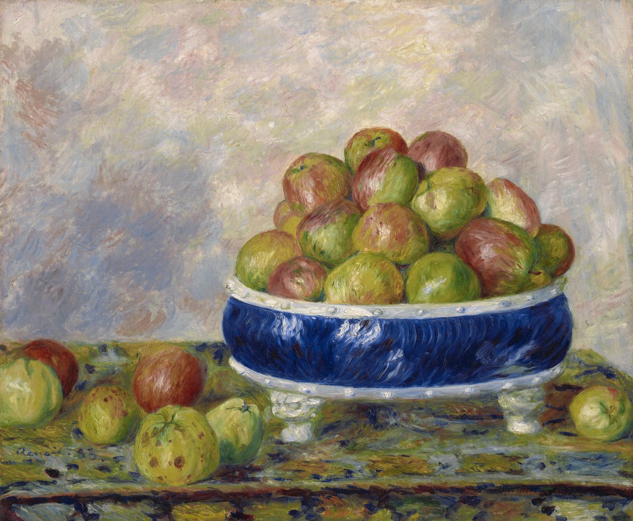 Maçãs em um prato, 1883 de Pierre Auguste Renoir