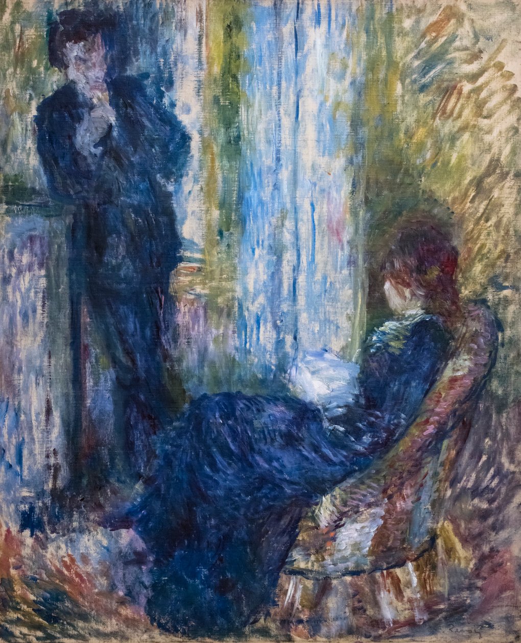 Na lareira de Pierre Auguste Renoir