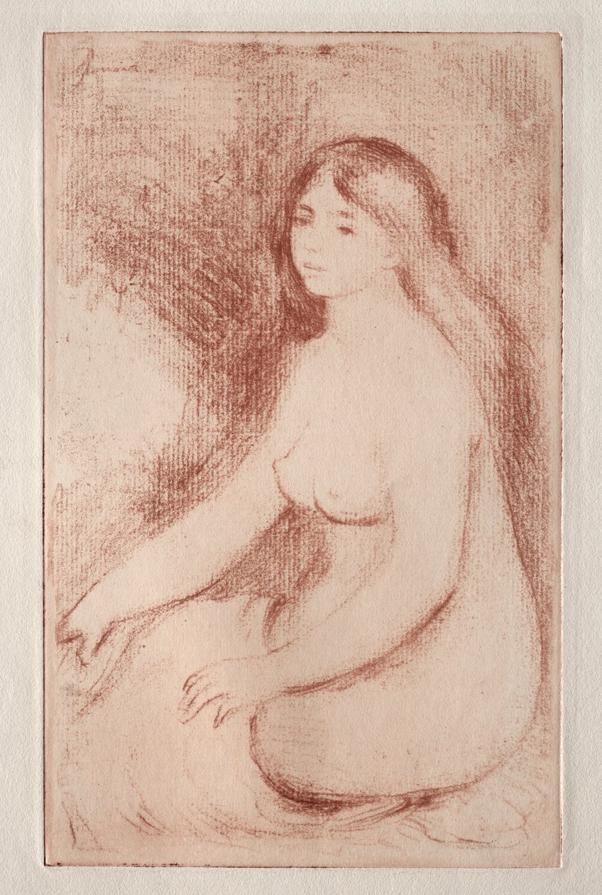 banhista sentado de Pierre Auguste Renoir