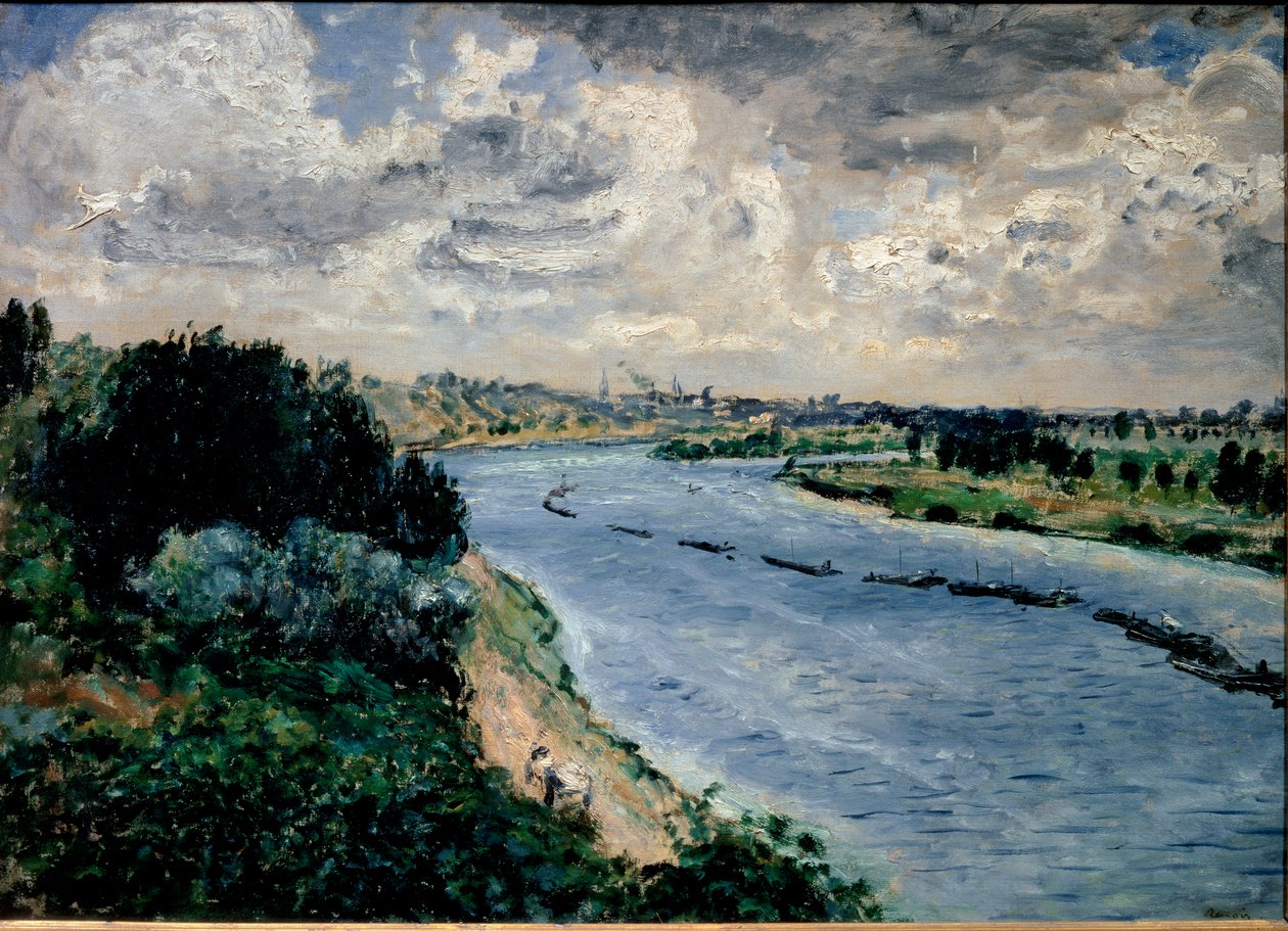 Barcaças no Sena de Pierre Auguste Renoir