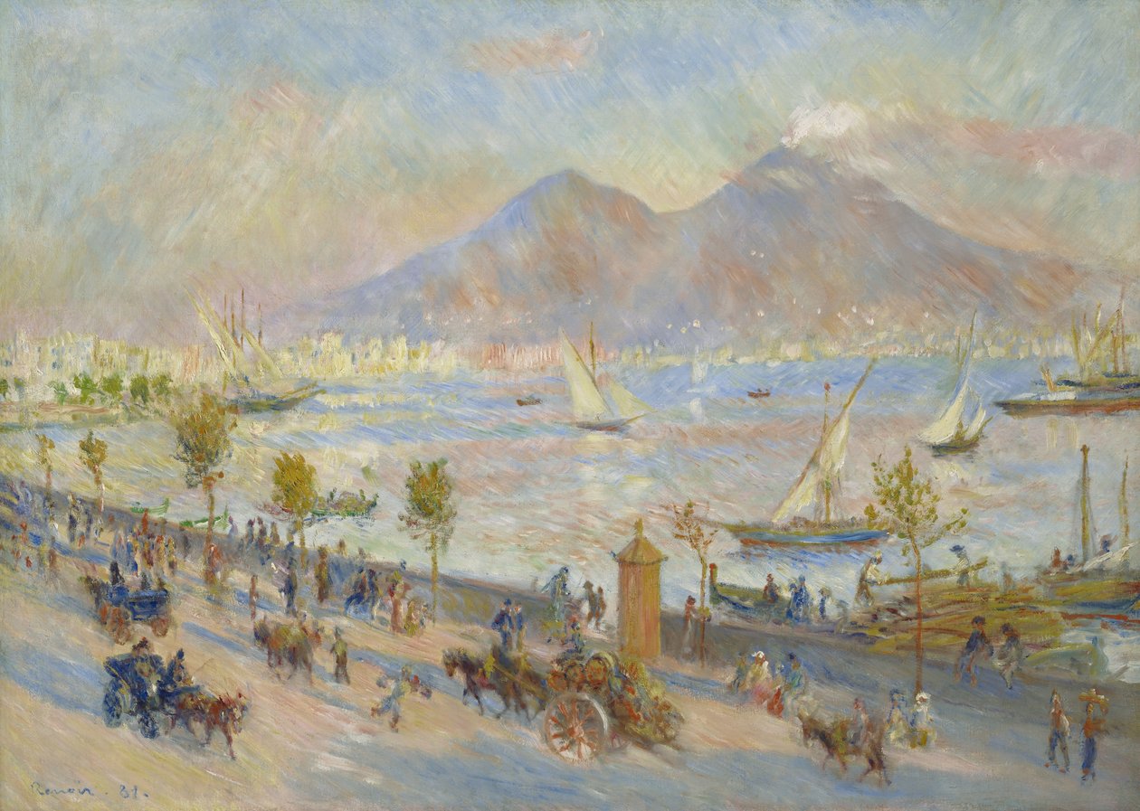 Baía de Nápoles, noite, 1881 de Pierre Auguste Renoir
