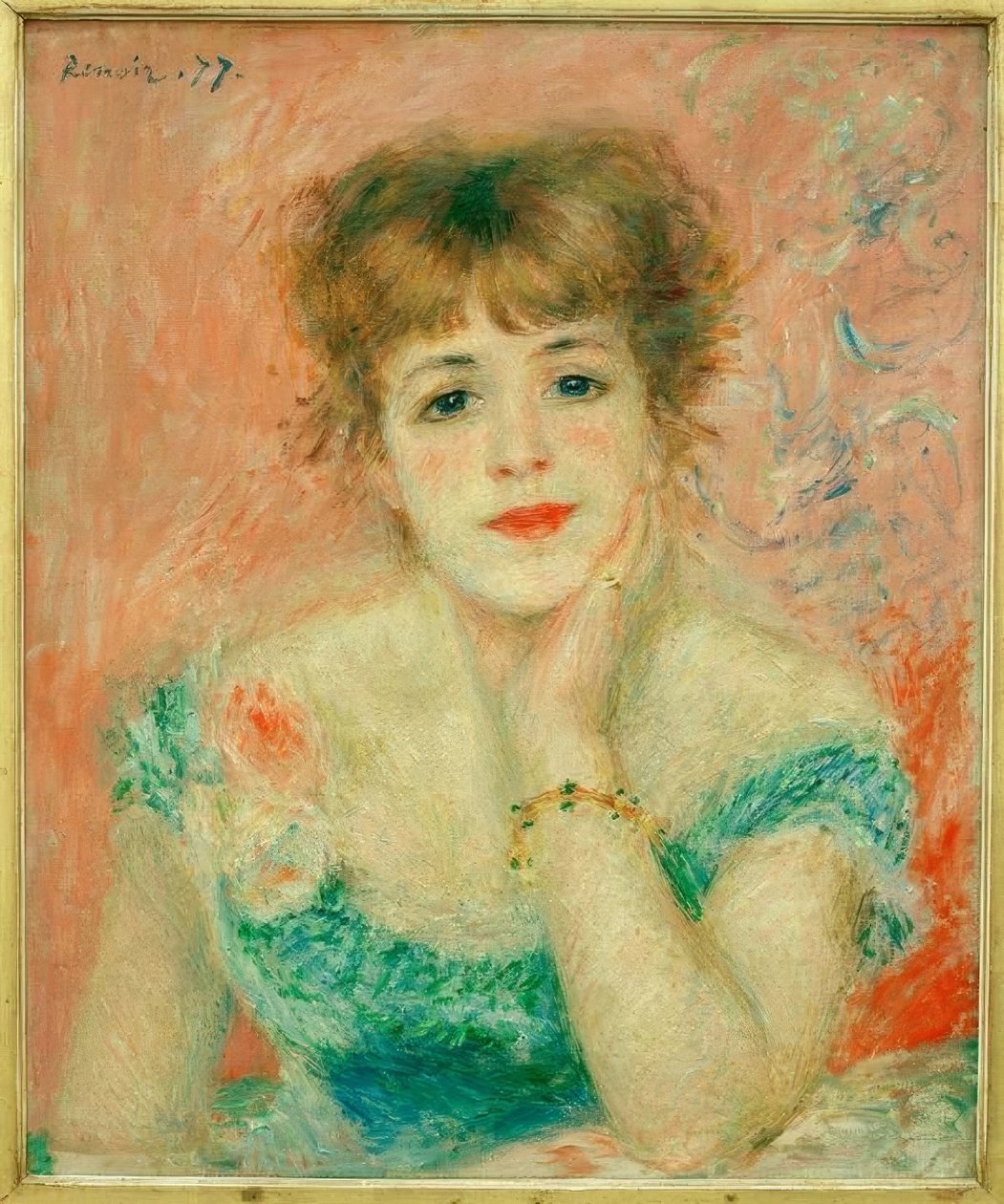 Retrato da atriz Jeanne Samary de Pierre Auguste Renoir