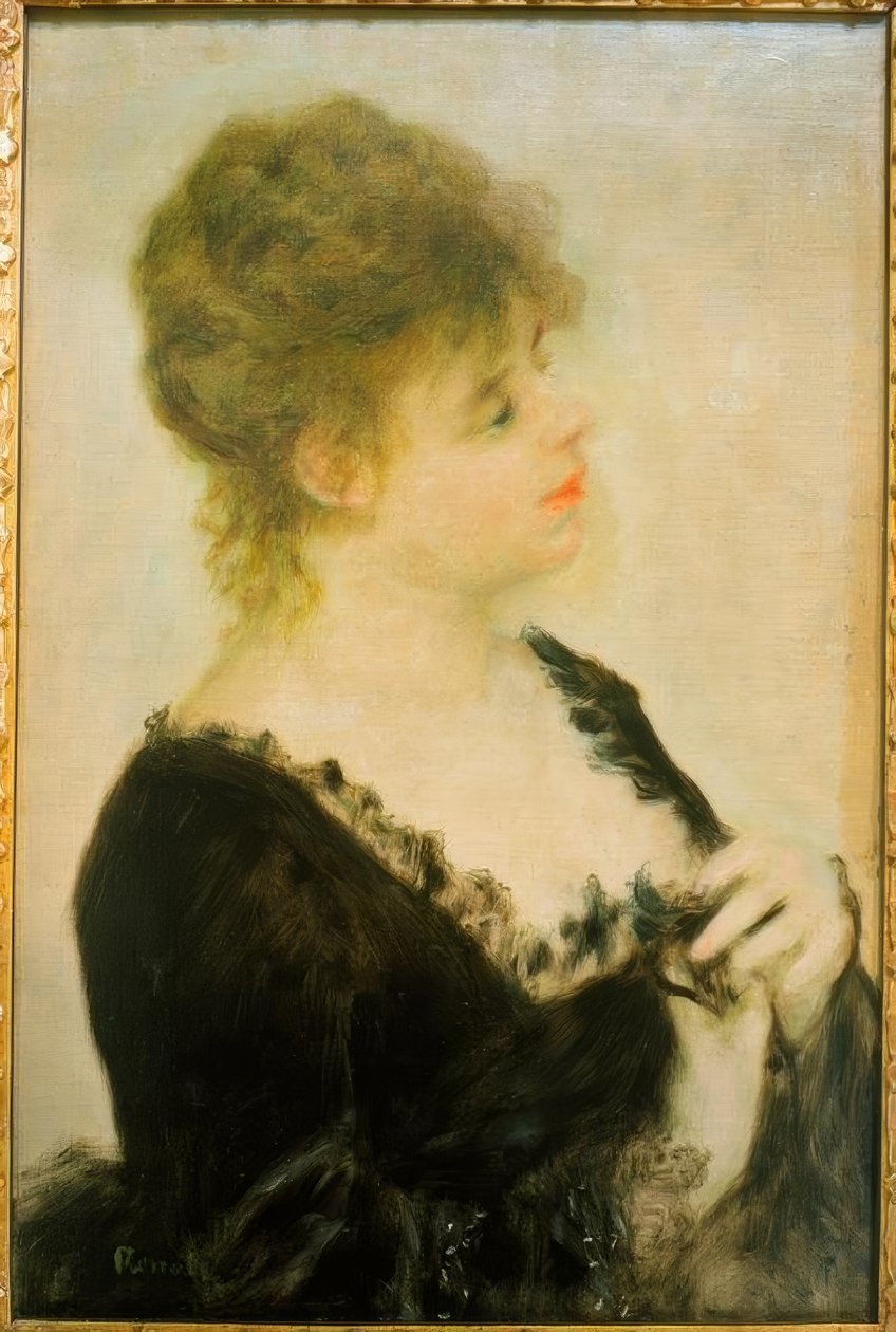 Retrato de uma jovem mulher de Pierre Auguste Renoir