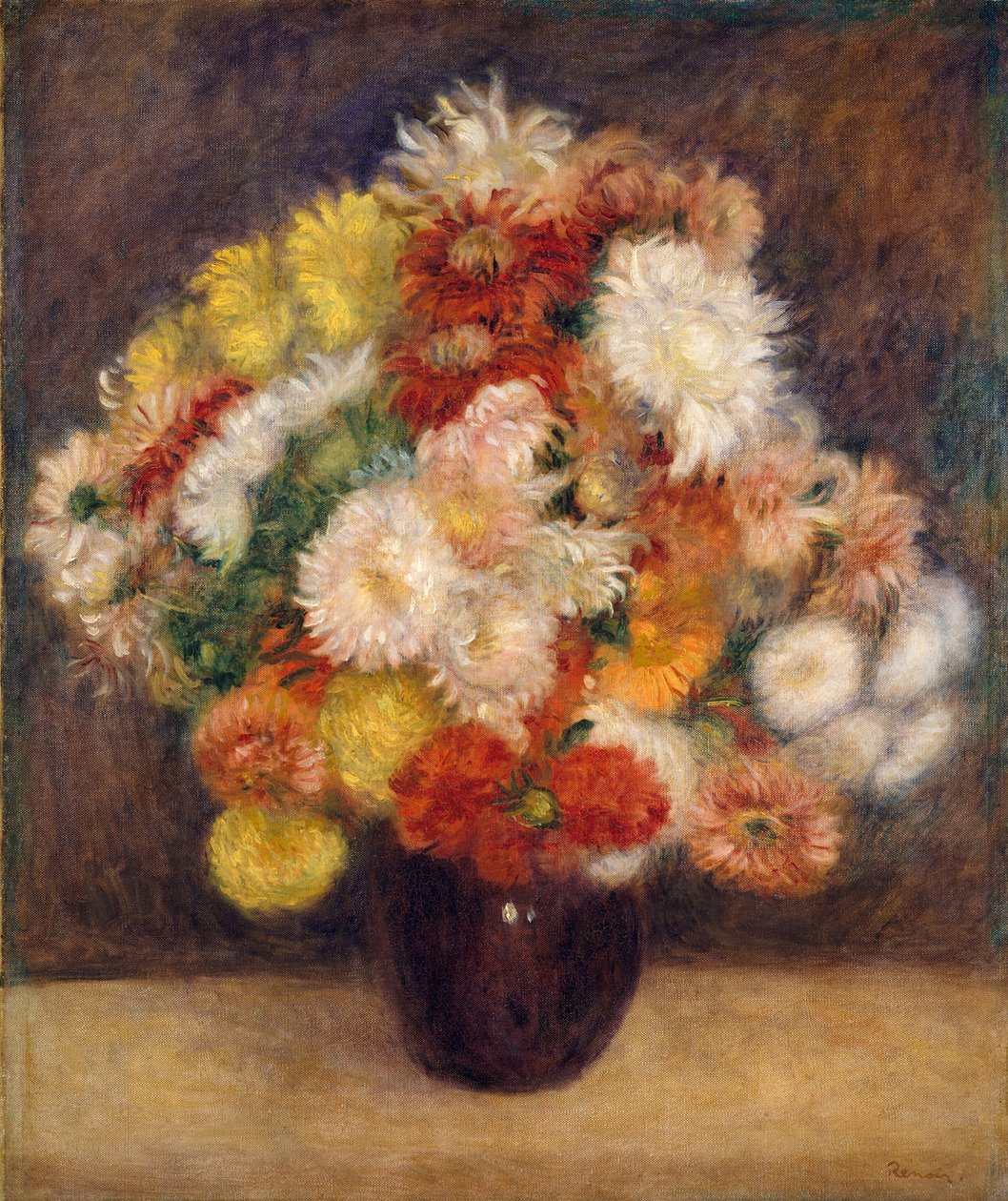 Buquê de crisântemos, 1881 de Pierre Auguste Renoir