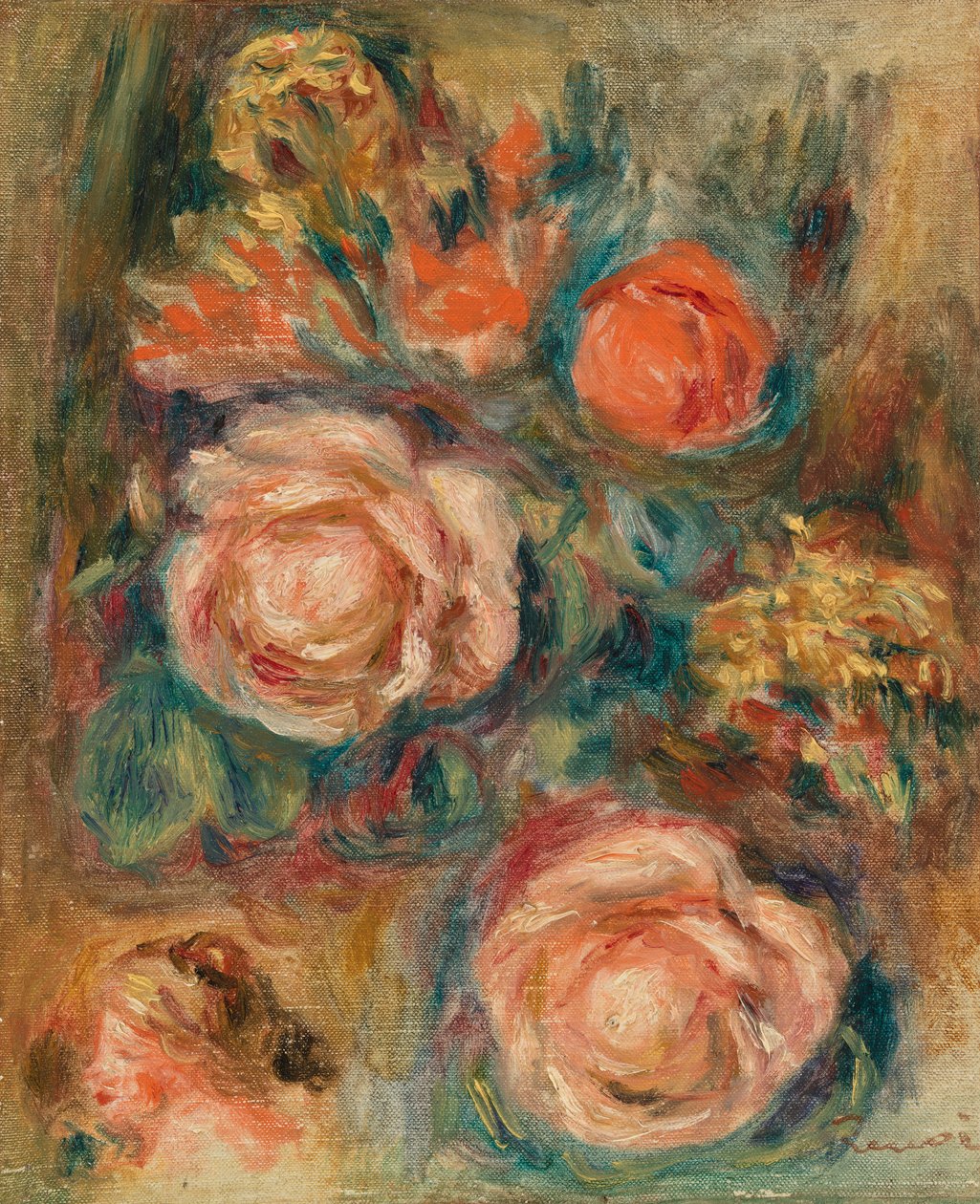 Bouquet de rosas de Pierre Auguste Renoir