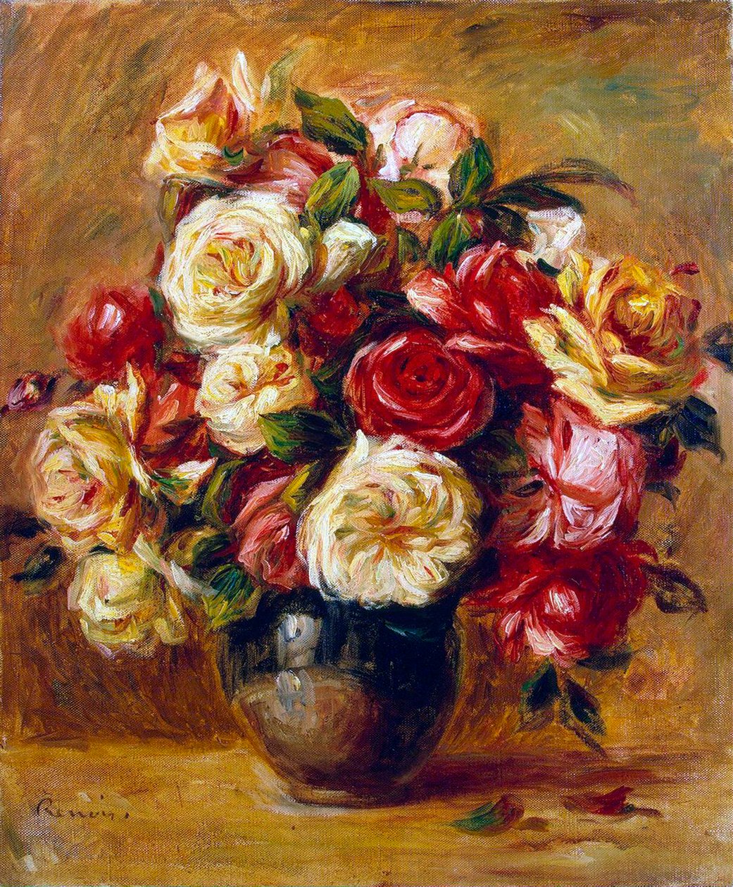 Buquê de rosas, c1909. de Pierre Auguste Renoir