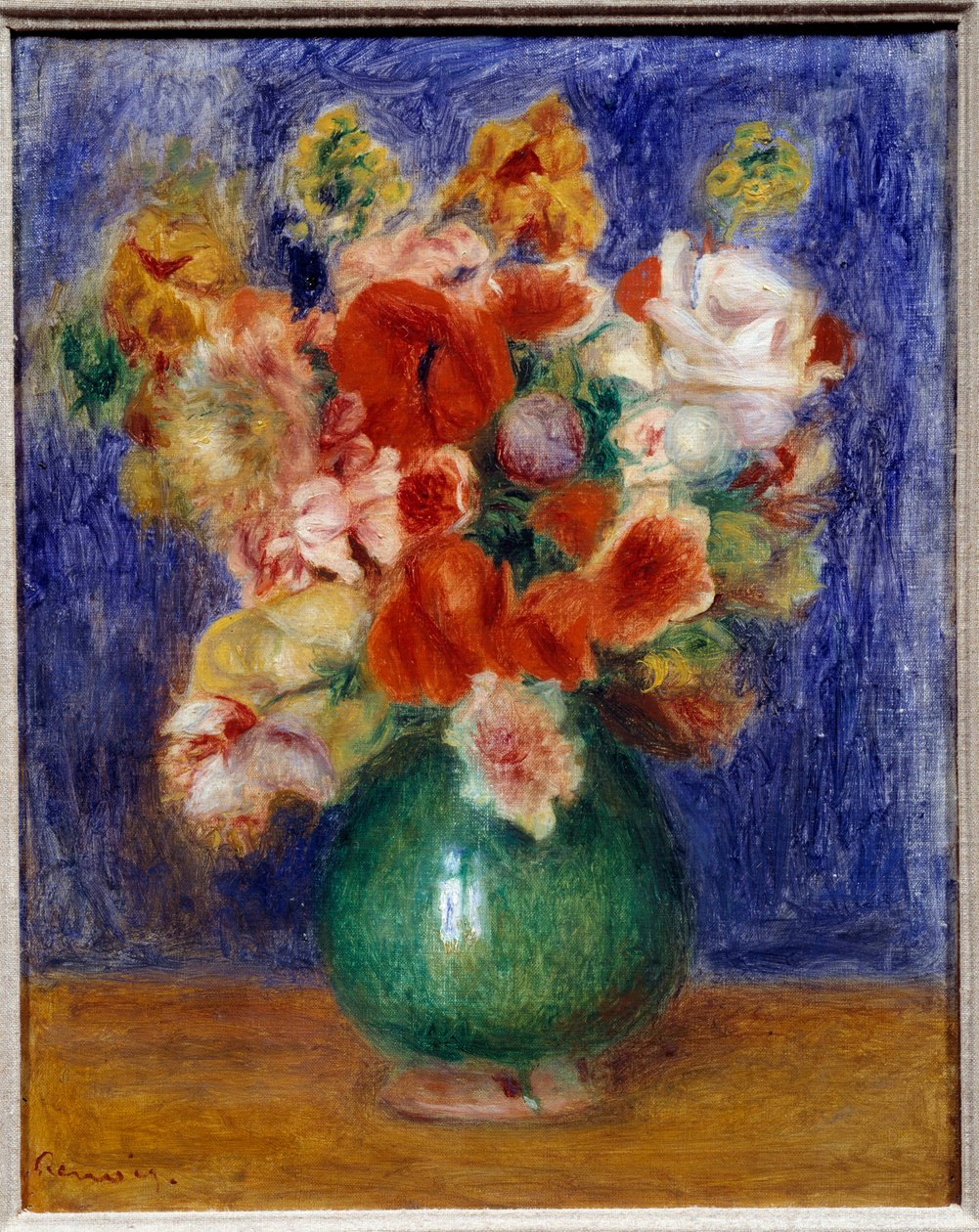Um ramo de flores. Pintura de Pierre Auguste Renoir (1841-1919) de Pierre Auguste Renoir