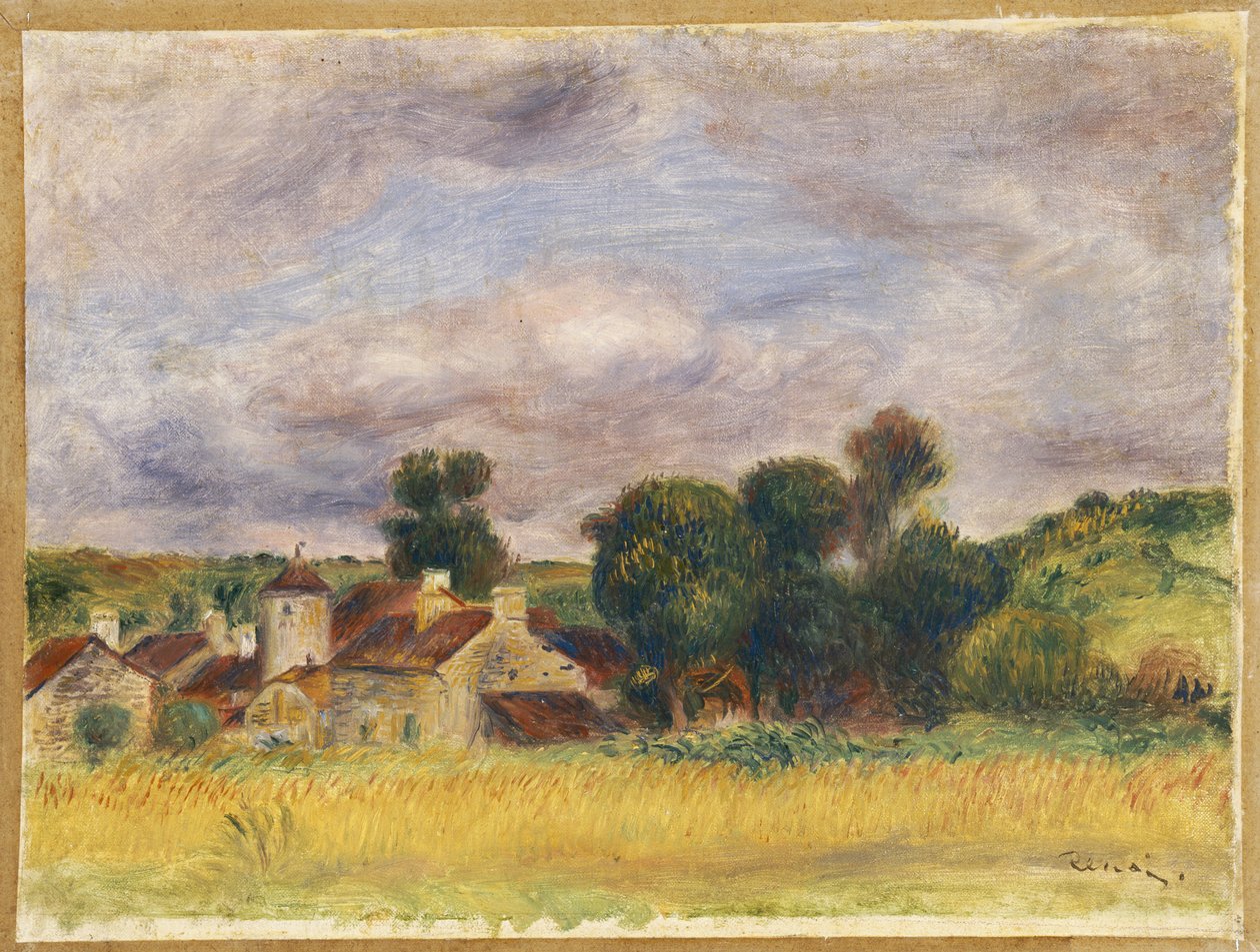 Campo da Bretanha, c.1892 de Pierre Auguste Renoir