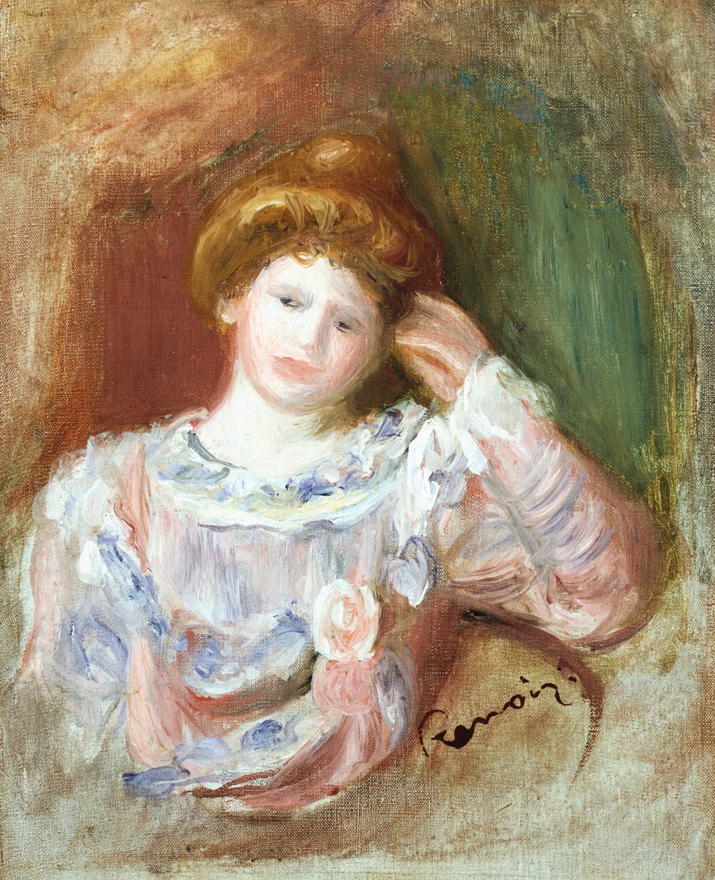 Busto de uma mulher, c.1907 de Pierre Auguste Renoir