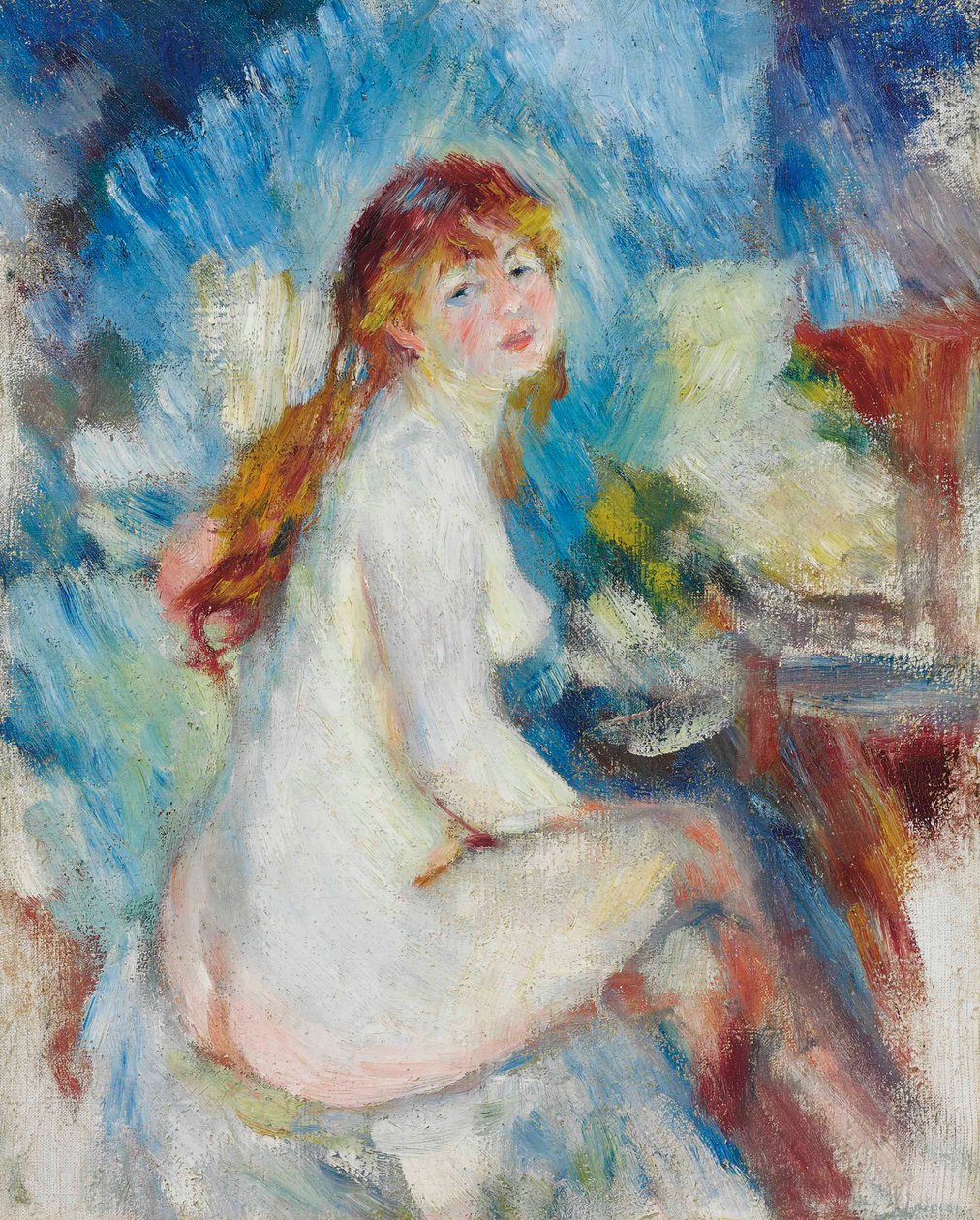 Busto de uma mulher nua, ca 1879. de Pierre Auguste Renoir