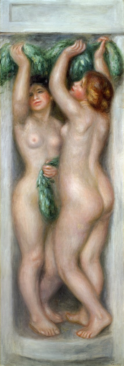 Cariátides, c.1910 (óleo no painel) de Pierre Auguste Renoir