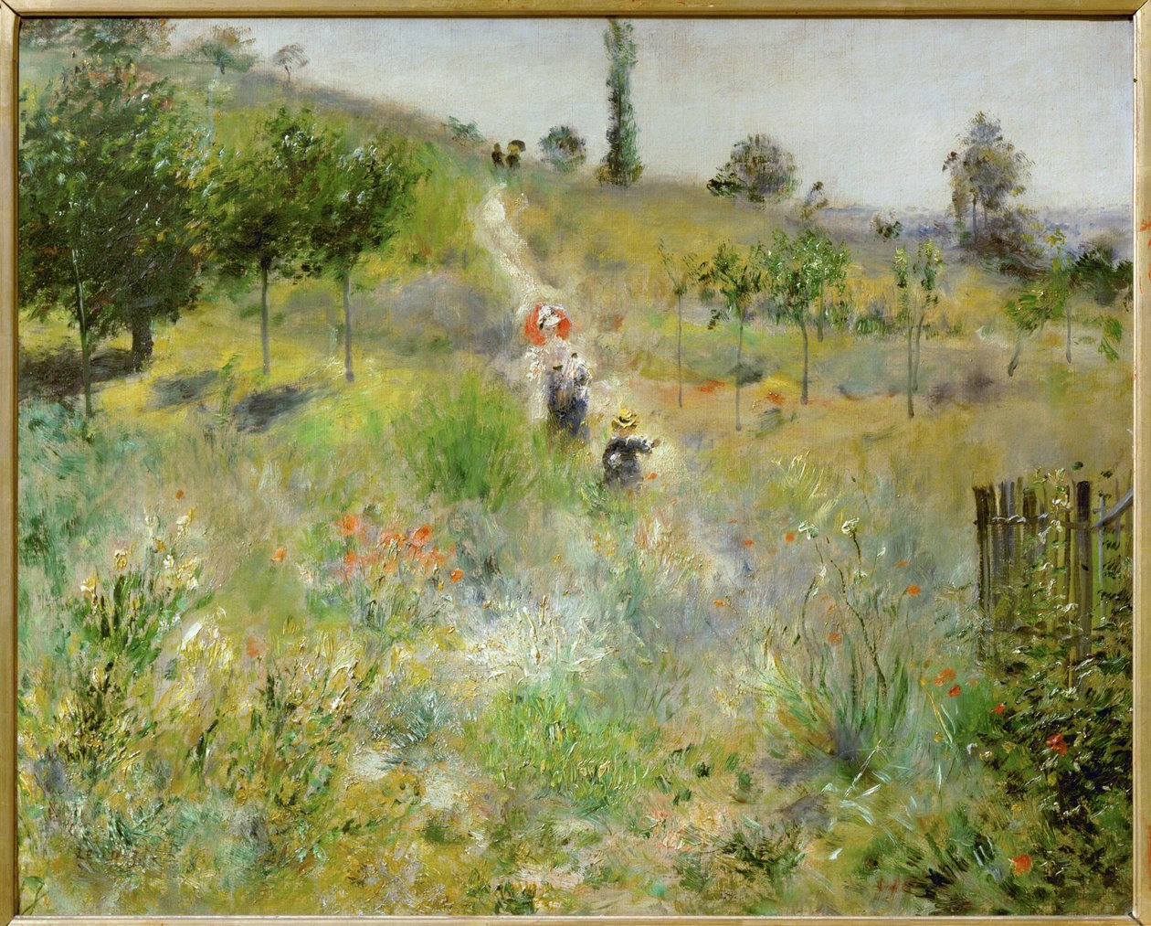 Caminho de montanha nas ervas altas (óleo sobre tela) de Pierre Auguste Renoir