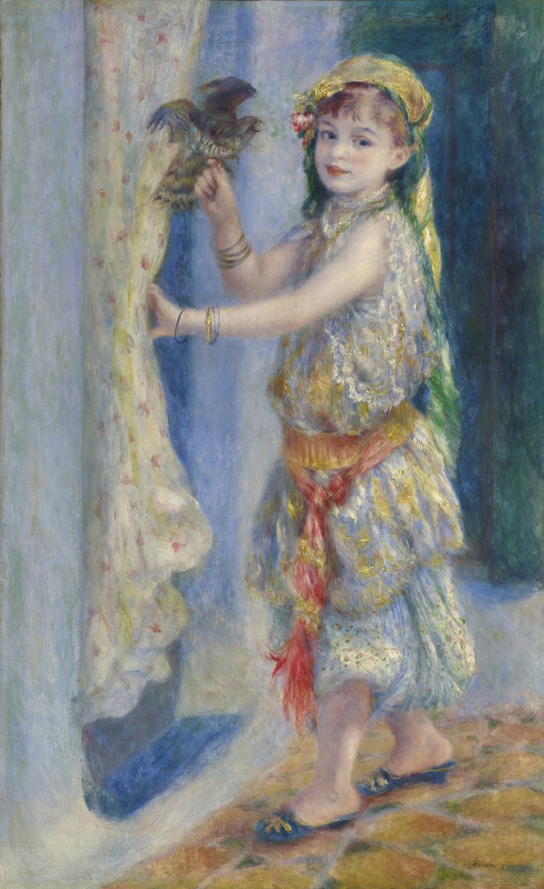 Criança com um pássaro de Pierre Auguste Renoir