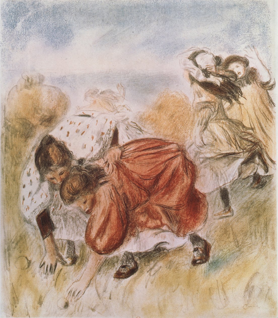 Crianças, década de 1890 de Pierre Auguste Renoir