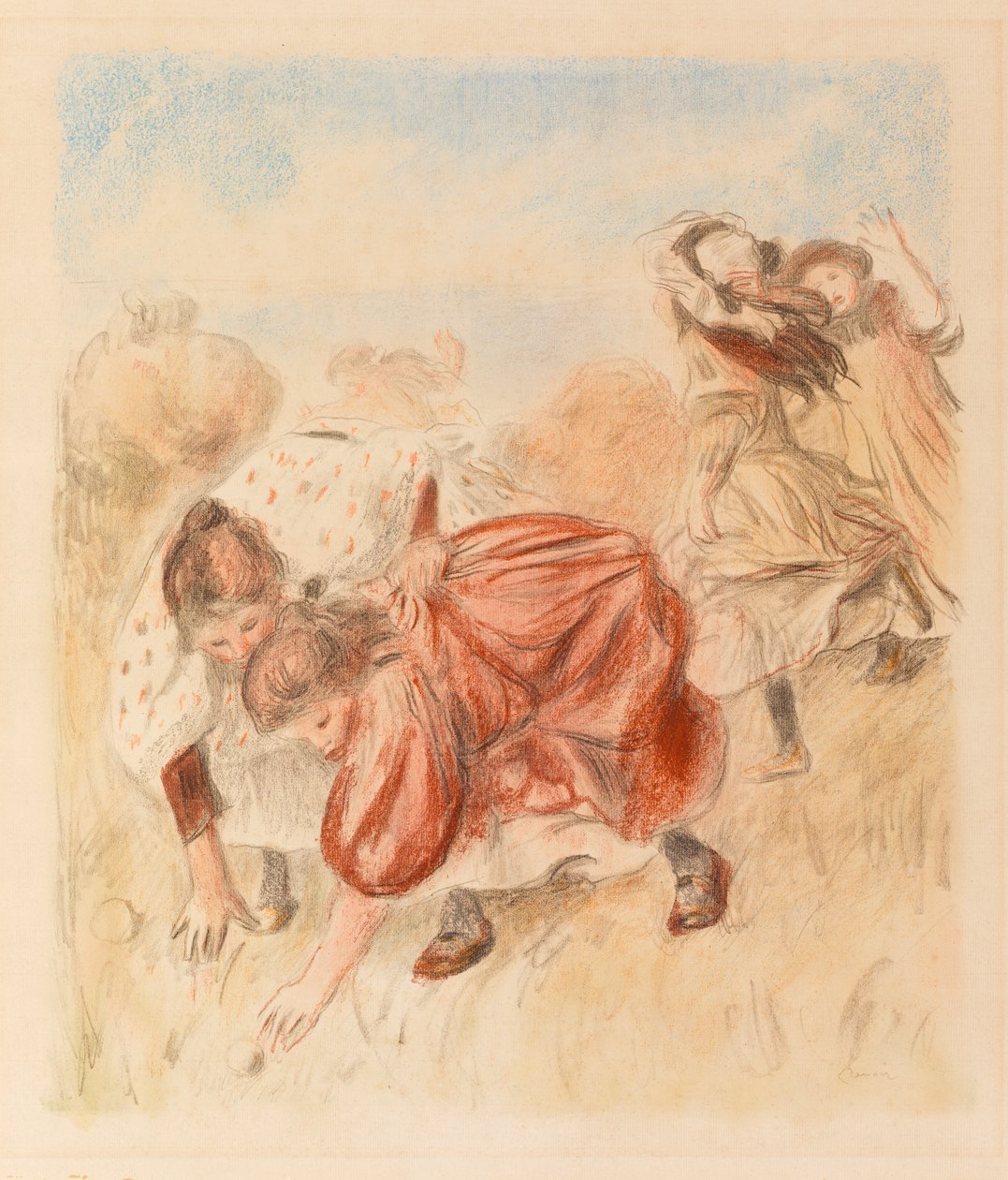 Crianças jogando bola de Pierre Auguste Renoir