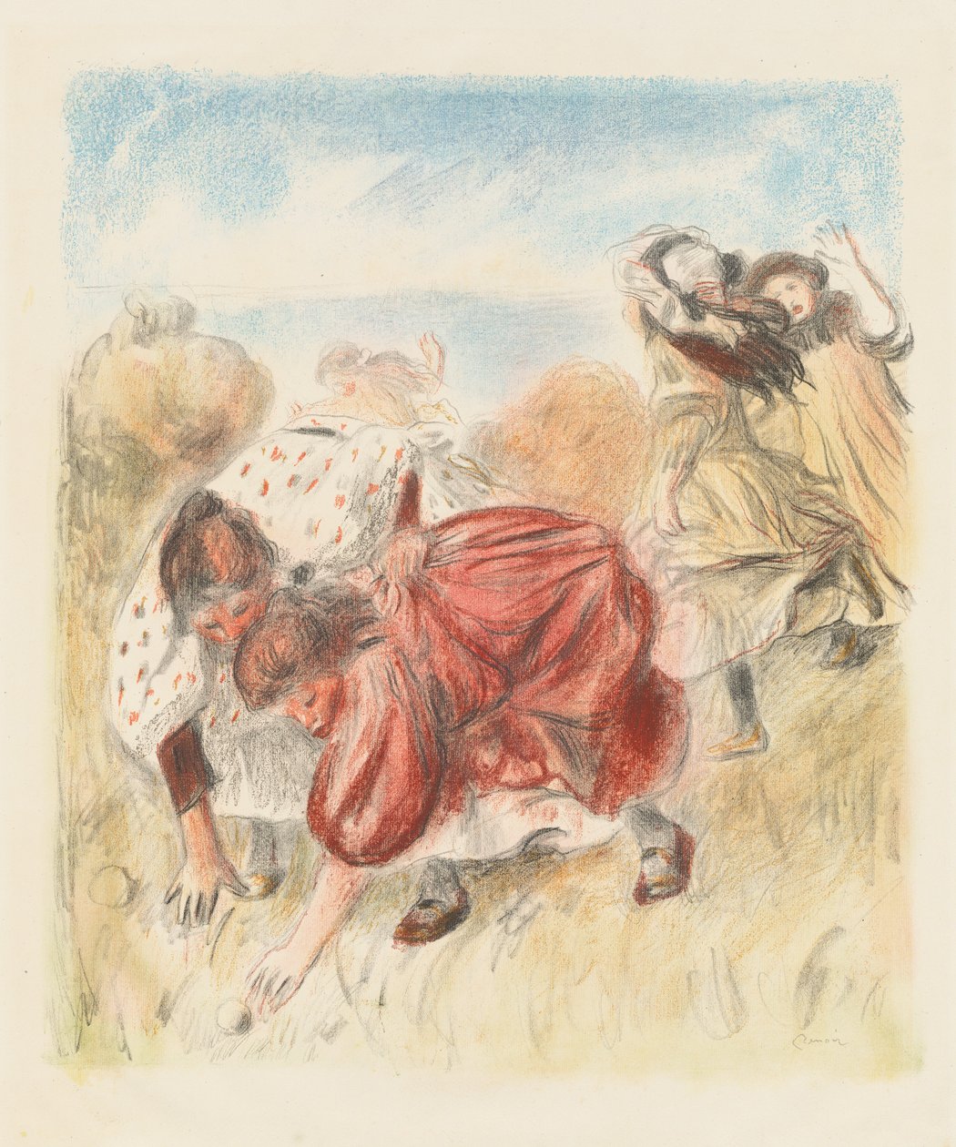 Crianças jogando bola Crianças jogando bola, 1900. de Pierre Auguste Renoir