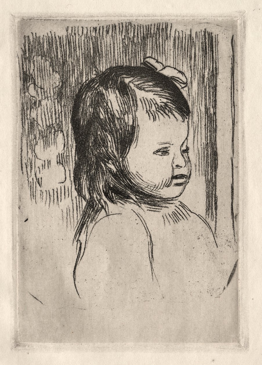 Busto de criança, virado à direita de Pierre Auguste Renoir