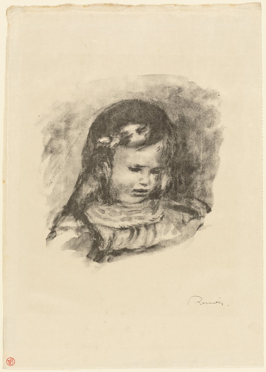 Claude Renoir, cabeça baixa de Pierre Auguste Renoir