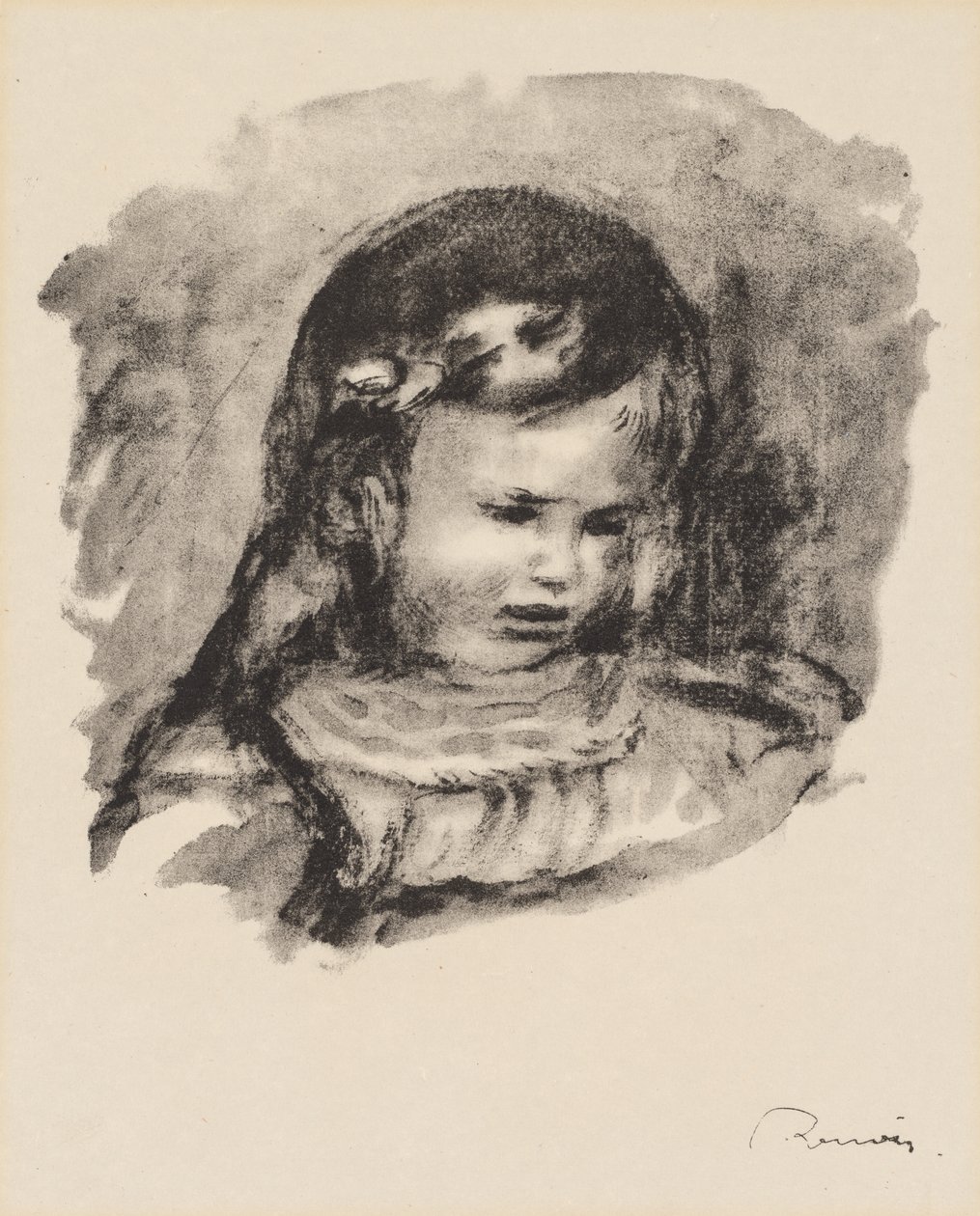 Claude Renoir, a cabeça baixa de Pierre Auguste Renoir