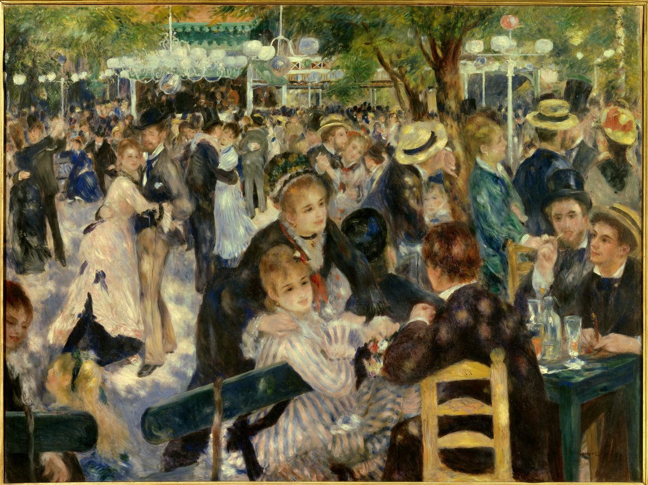 Dançar no Moulin de la Galette de Pierre Auguste Renoir