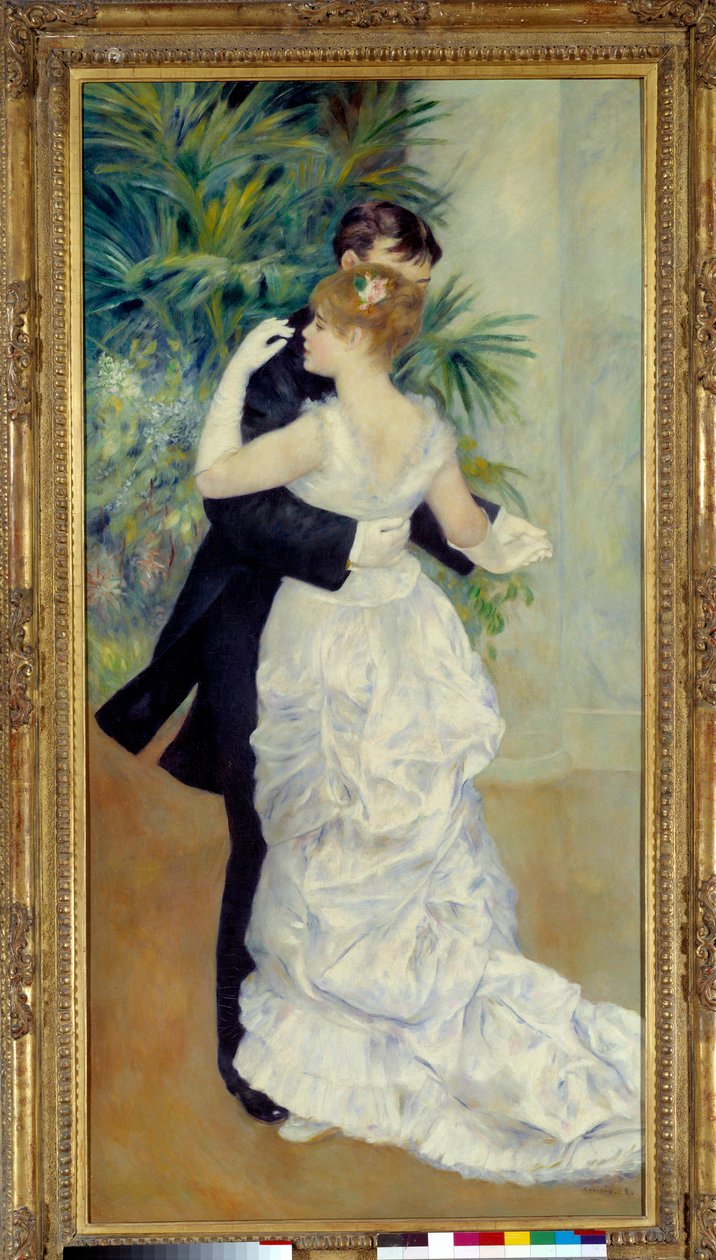 A dança tem a cidade. Pintura de Pierre Auguste Renoir (1841-1919) representando Suzanne Valadon e Paul Lhote de Pierre Auguste Renoir