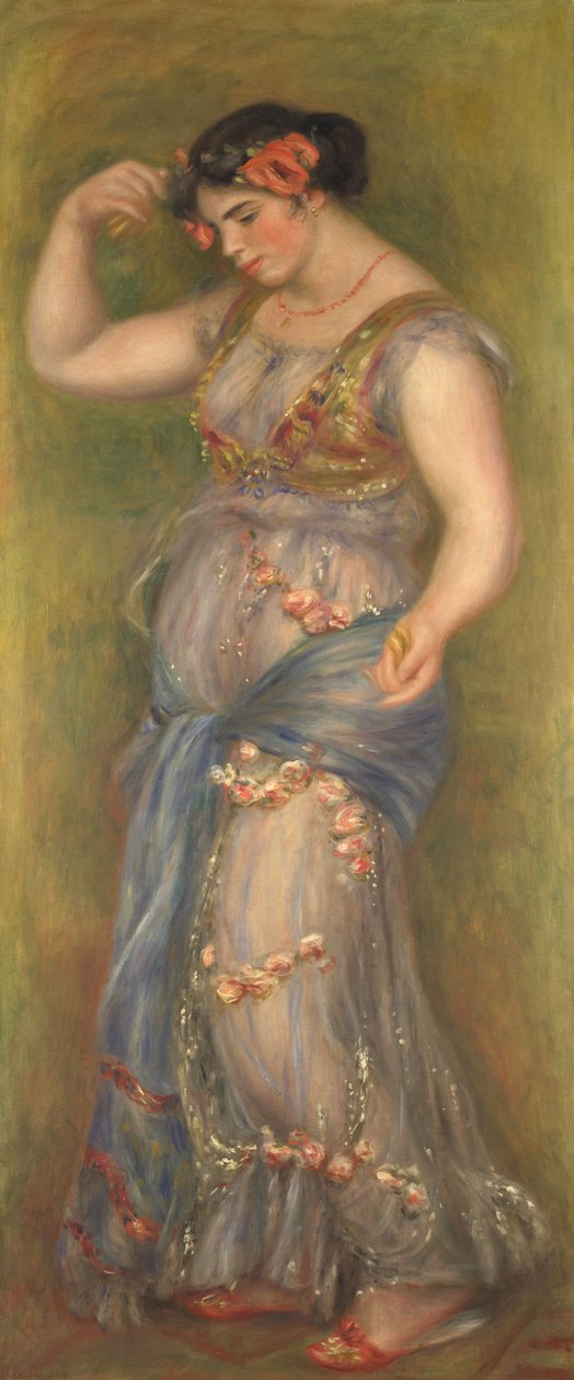 Garota dançando com castanholas de Pierre Auguste Renoir
