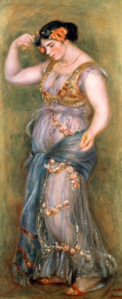 Garota dançando com castanholas, 1909 de Pierre Auguste Renoir