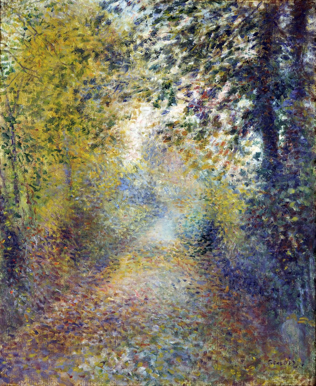 ""Na floresta"" (na floresta) Pintura de Pierre Auguste Renoir (1841-1919) 1880 Dim 55,8x46,3 cm Museu Nacional de Arte Ocidental, Tóquio de Pierre Auguste Renoir