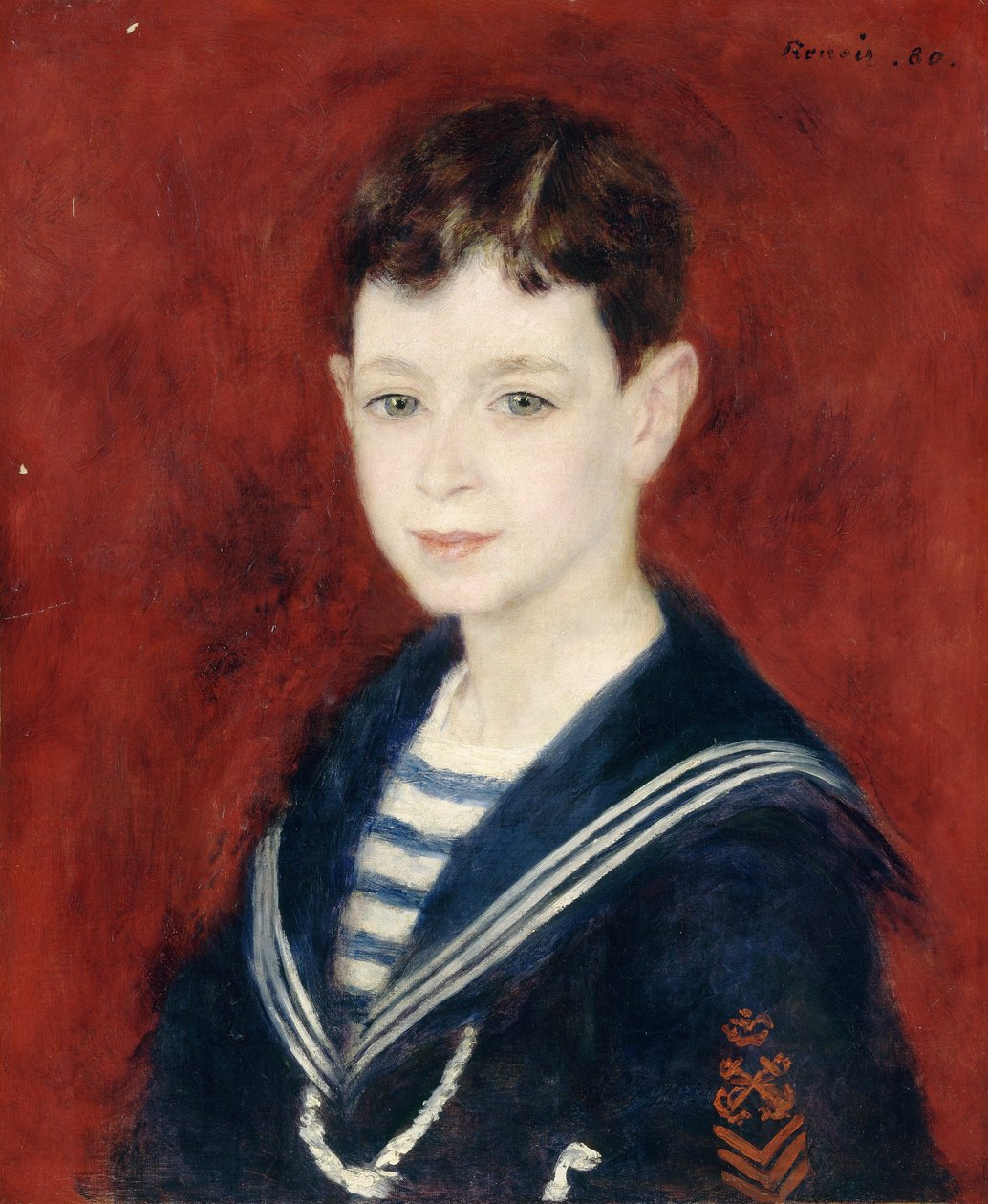 Fernand Halphen como um menino, 1880 de Pierre Auguste Renoir