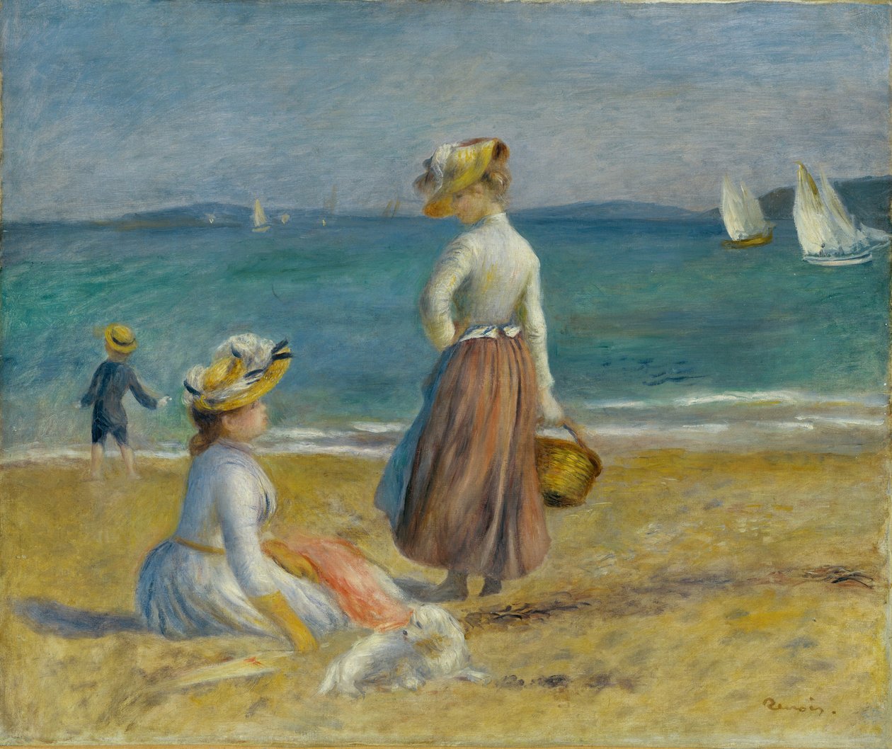 Figuras na praia, 1890 de Pierre Auguste Renoir