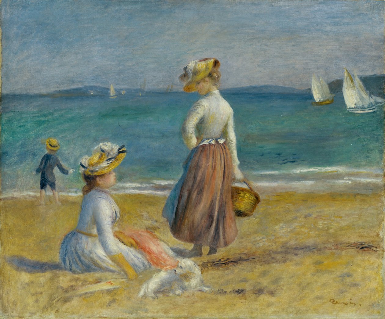 Figuras na praia, 1890. de Pierre Auguste Renoir