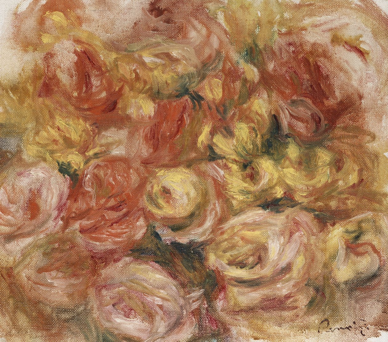 Esboço da flor, c.1914 de Pierre Auguste Renoir